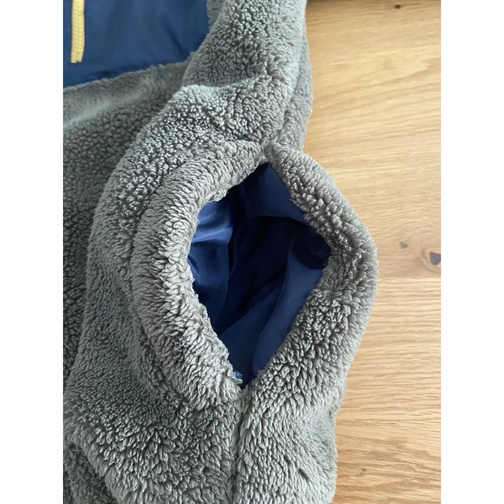 Tommy Bahama Fleece Jacket‎ Boys SZ XL Olive/Brown Blue Full Zip Outdoors Youth
